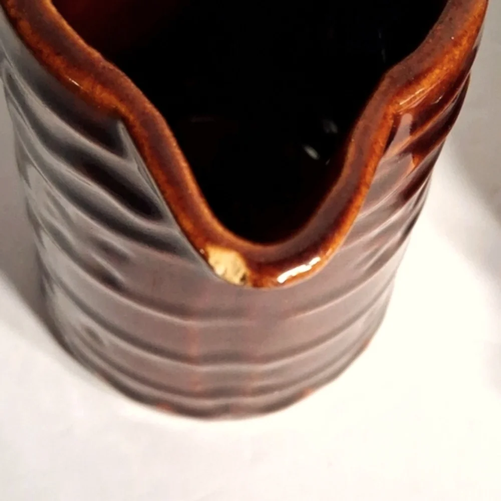 Vintage Set of Brown Marcrest Daisy Dot Stonewear Milk Pitcher And Sugar Bowl